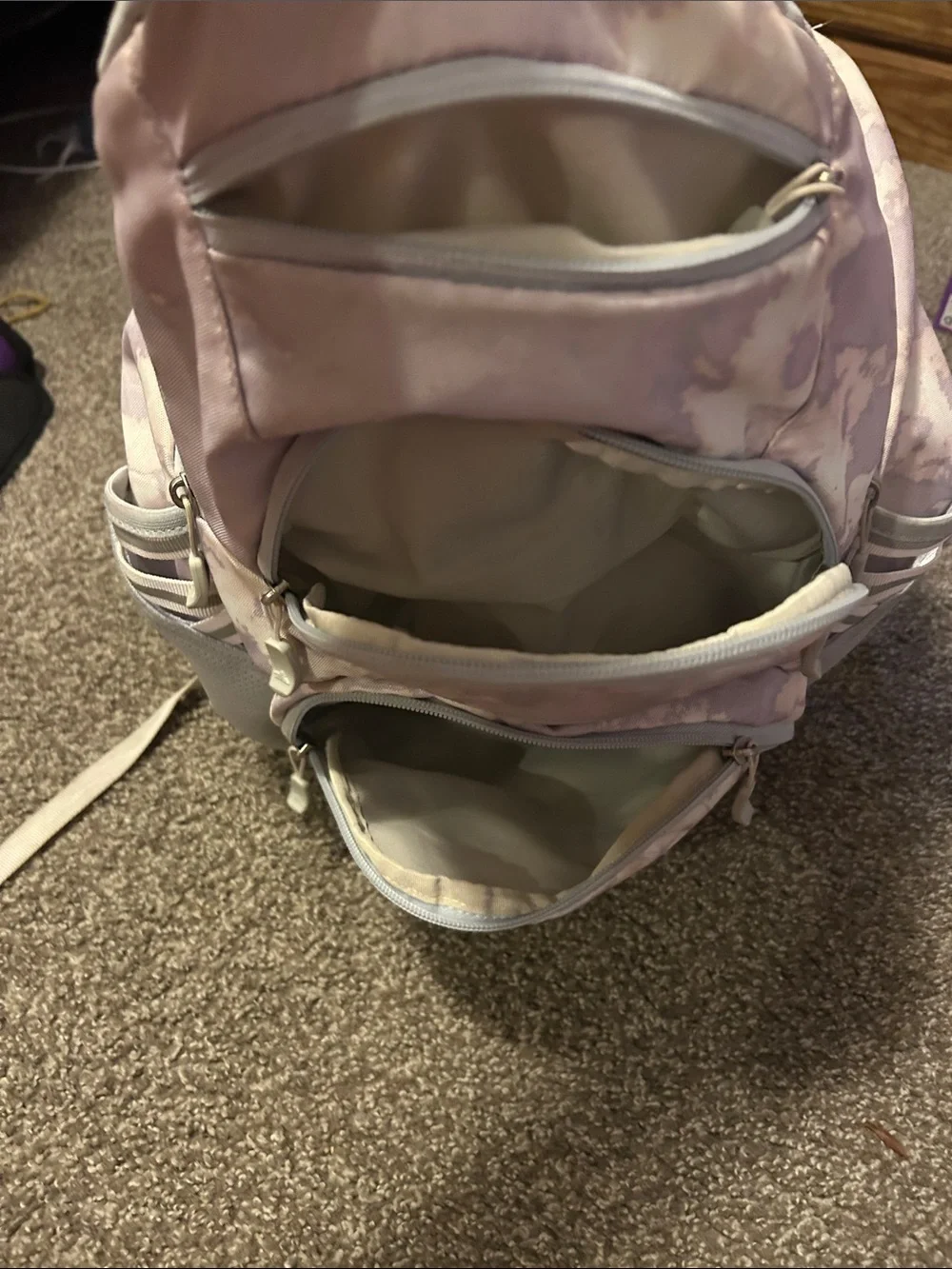 High Sierra Pink Camouflage Backpack in Light Pink and Cream